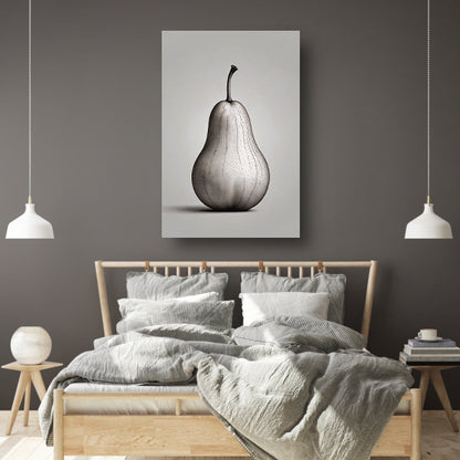 Minimalistische Peer in Zwart en Wit poster