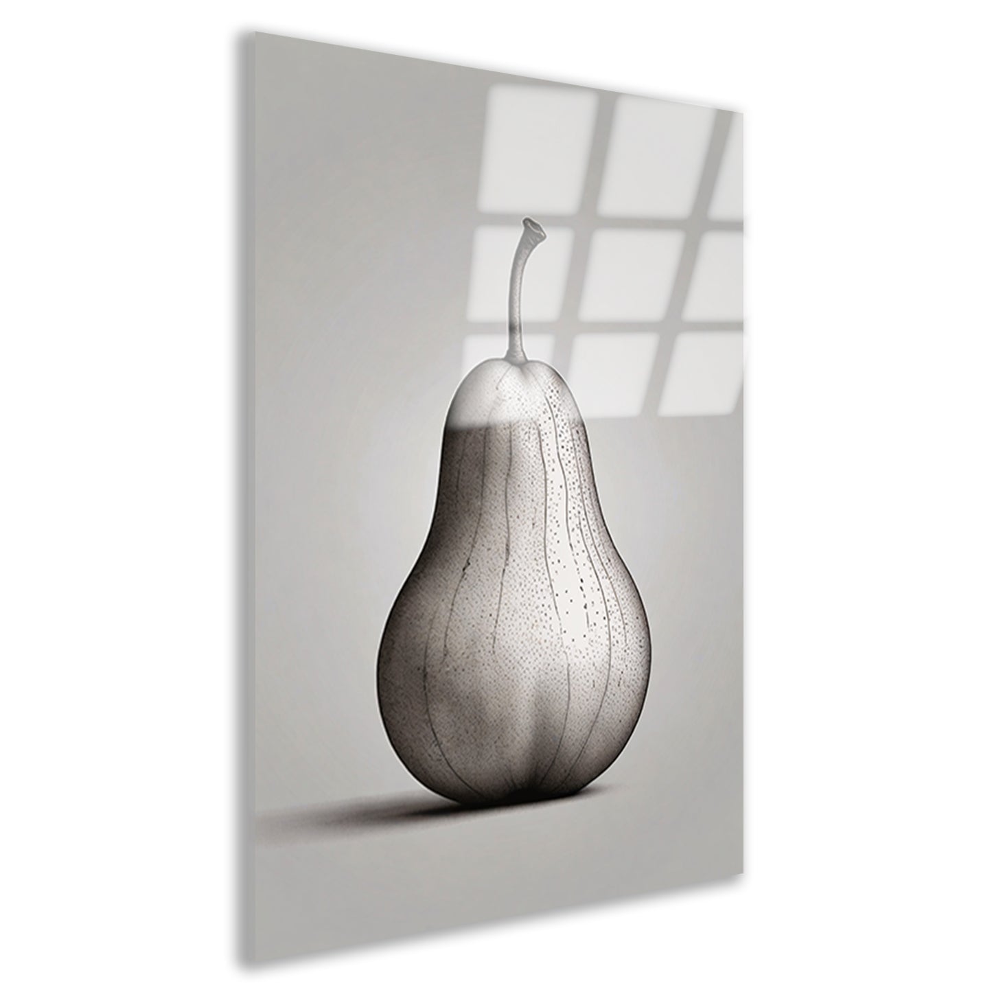 Minimalistische Peer in Zwart en Wit acrylglas