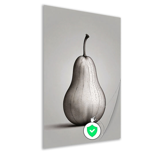 Minimalistische Peer in Zwart en Wit poster