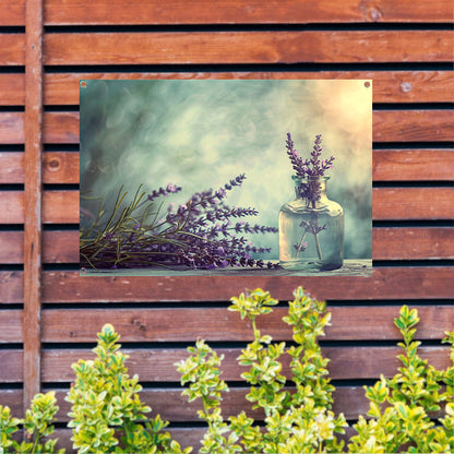 Lavendel stilleven in glas tuinposter