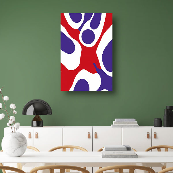 Abstract kleurrijk kunstwerk met moderne vormen canvas