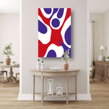 Abstract kleurrijk kunstwerk met moderne vormen poster