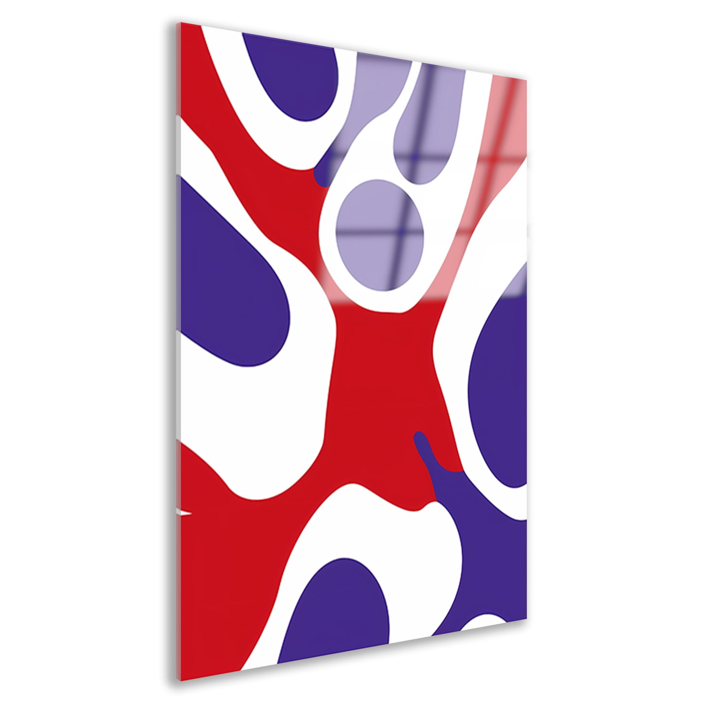 Abstract kleurrijk kunstwerk met moderne vormen acrylglas