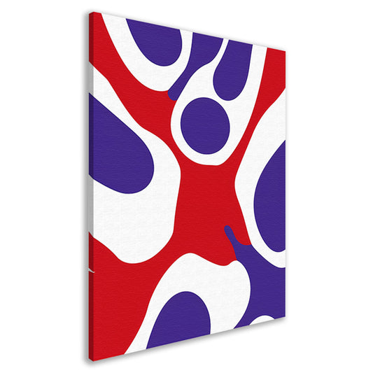 Abstract kleurrijk kunstwerk met moderne vormen canvas