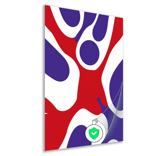 Abstract kleurrijk kunstwerk met moderne vormen poster