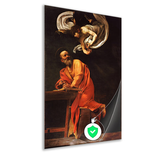 De inspiratie van Sint Matteüs - Caravaggio poster