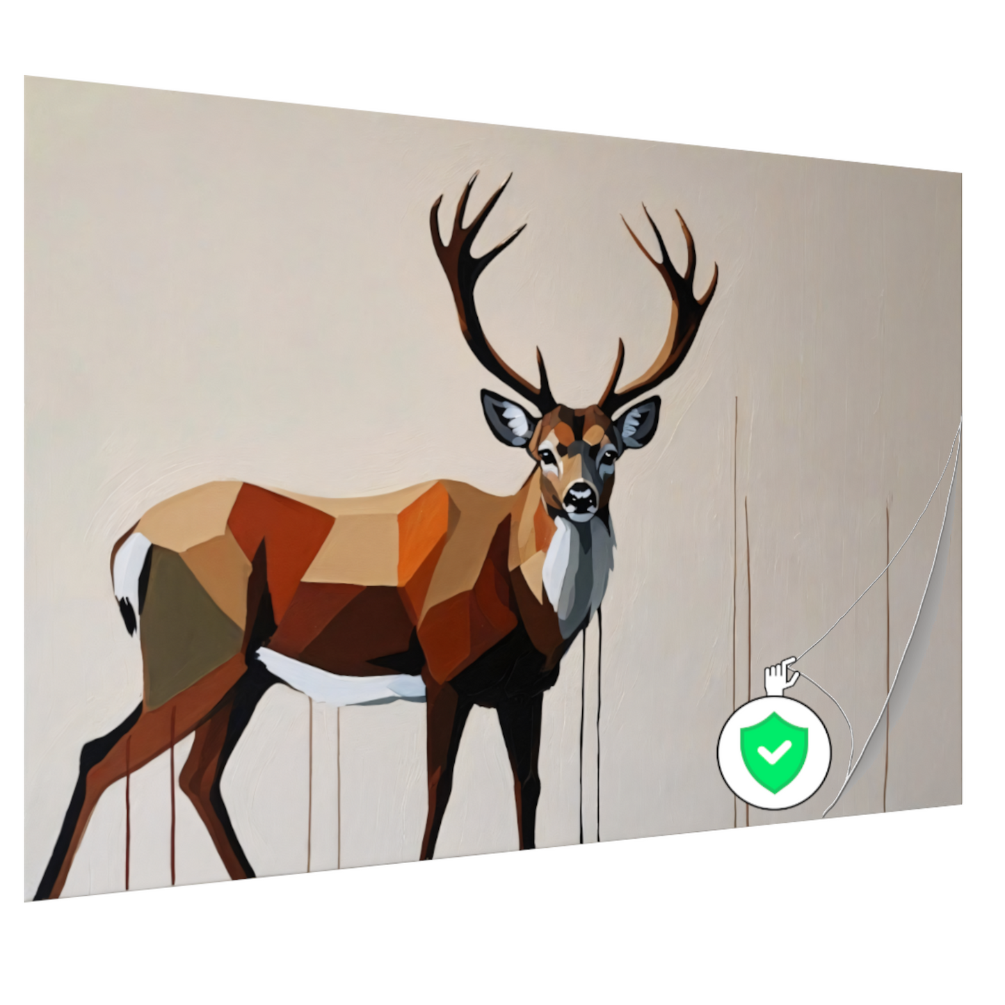 Geometrisch Portret van een Majestueus Hert poster
