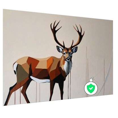 Geometrisch Portret van een Majestueus Hert poster