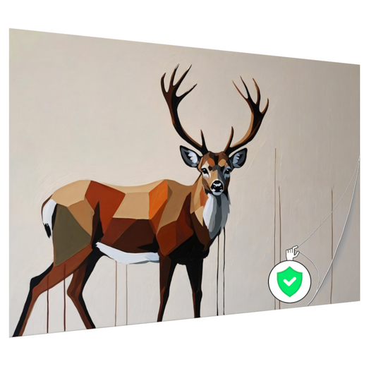 Geometrisch Portret van een Majestueus Hert poster