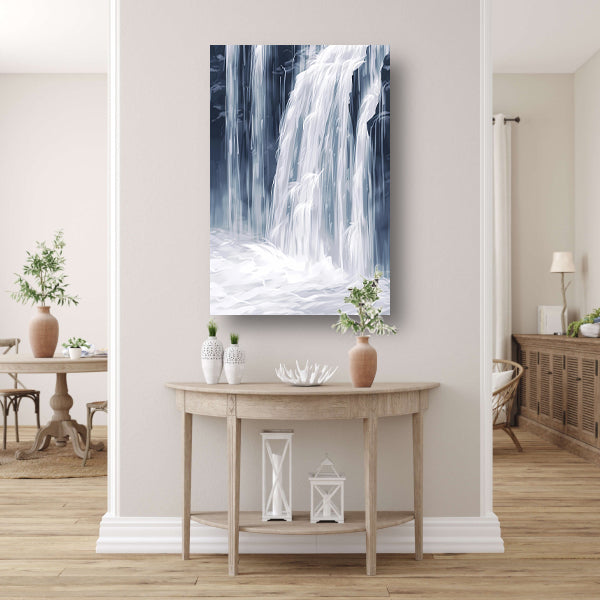 Digitale Kunst: Waterval in Monochrome Tinten acrylglas