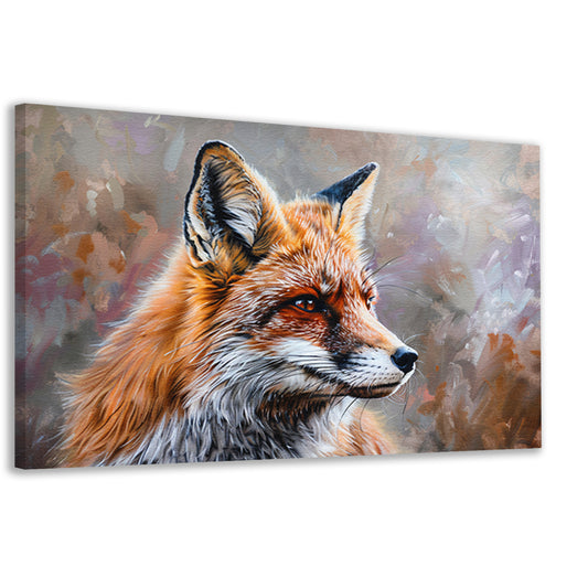 Realistisch en gedetailleerd schilderij van een vos canvas