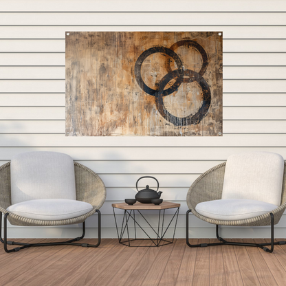 Abstracte Interpretatie van Olympische Eenheid tuinposter