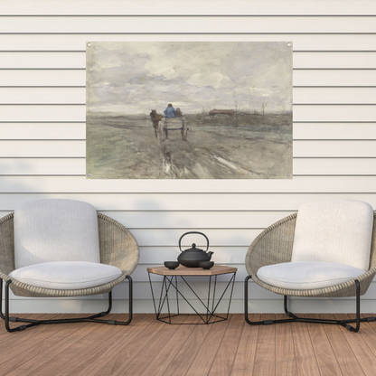 Boerenkar op een landweg - Anton Mauve tuinposter