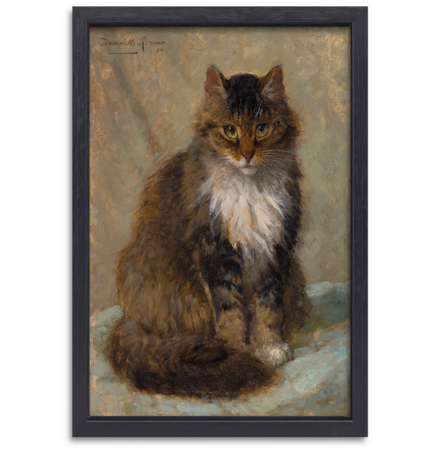 De Maine Coon - Henriette Ronner-Knip canvas met baklijst