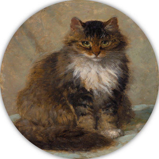 De Maine Coon - Henriette Ronner-Knip aluminium muurcirkel