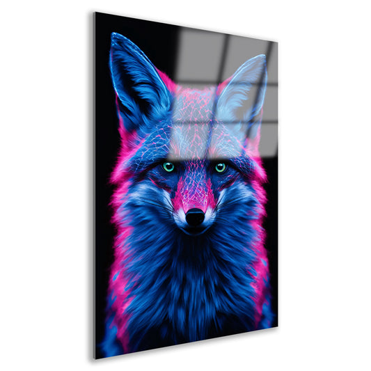 Bioluminescente vos met futuristische patronen acrylglas