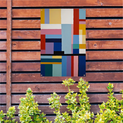 Abstracte Dans van Geometrie en Kleur tuinposter