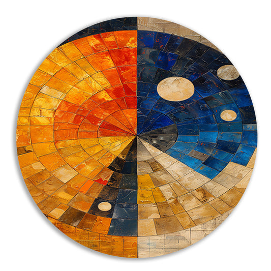 Abstract cirkel met rechthoeken forex muurcirkel