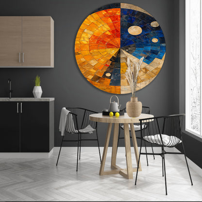 Abstract cirkel met rechthoeken forex muurcirkel