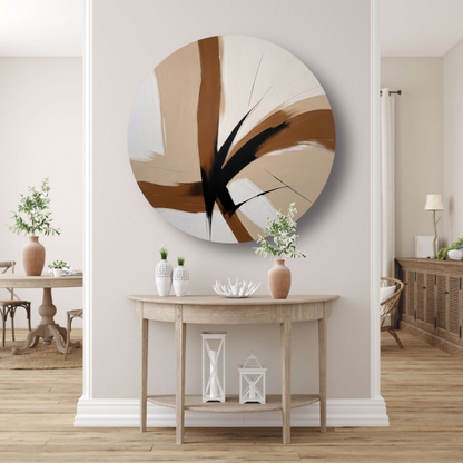 Abstracte aardetinten met dynamische lijnen forex muurcirkel