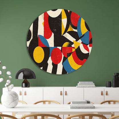 Geometrische compositie van kleur en vorm   forex muurcirkel