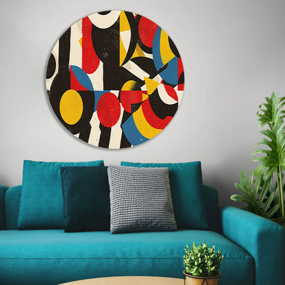 Geometrische compositie van kleur en vorm   forex muurcirkel