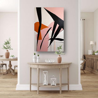 Abstracte Dynamiek in Zwart, Wit en Kleur poster