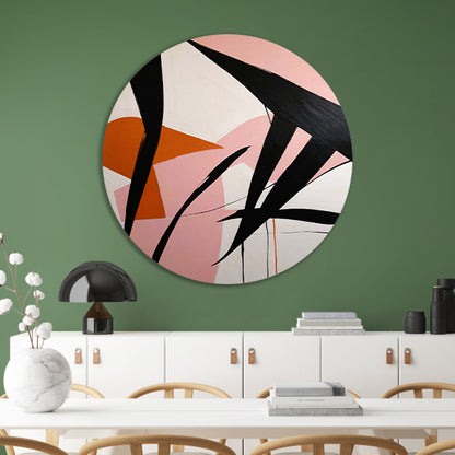 Abstracte Dynamiek in Zwart, Wit en Kleur forex muurcirkel
