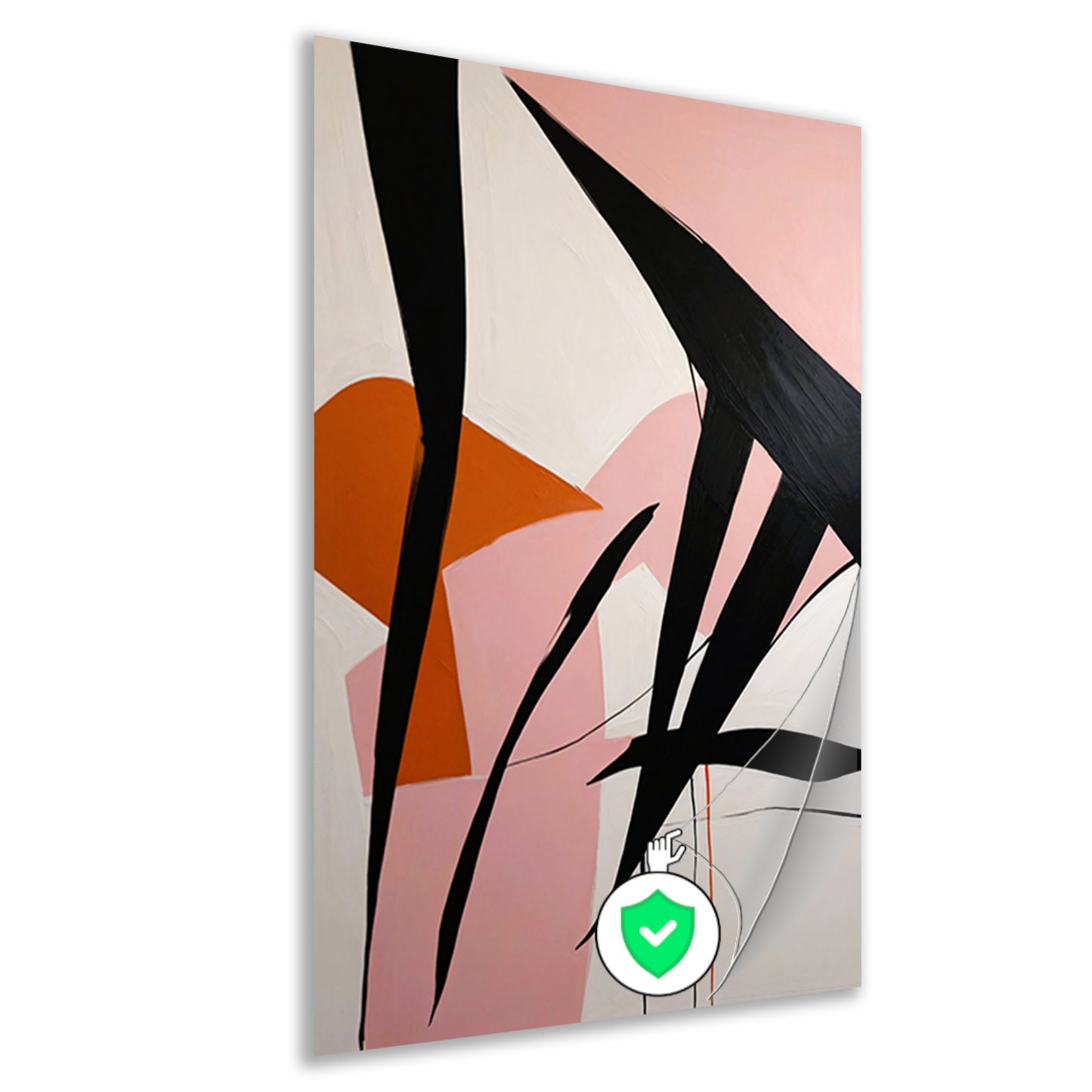 Abstracte Dynamiek in Zwart, Wit en Kleur poster