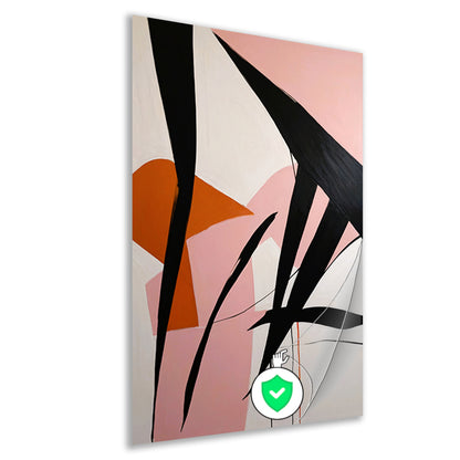 Abstracte Dynamiek in Zwart, Wit en Kleur poster