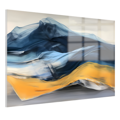 Een Zee van Blauw en Gouden Licht acrylglas