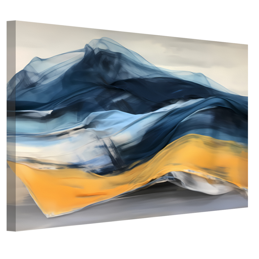 Een Zee van Blauw en Gouden Licht canvas