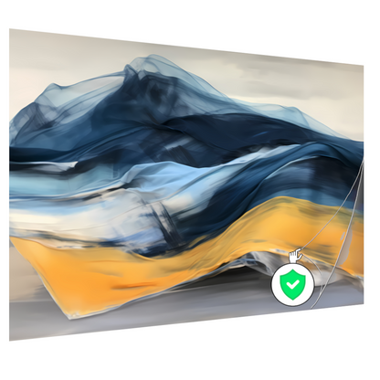 Een Zee van Blauw en Gouden Licht poster