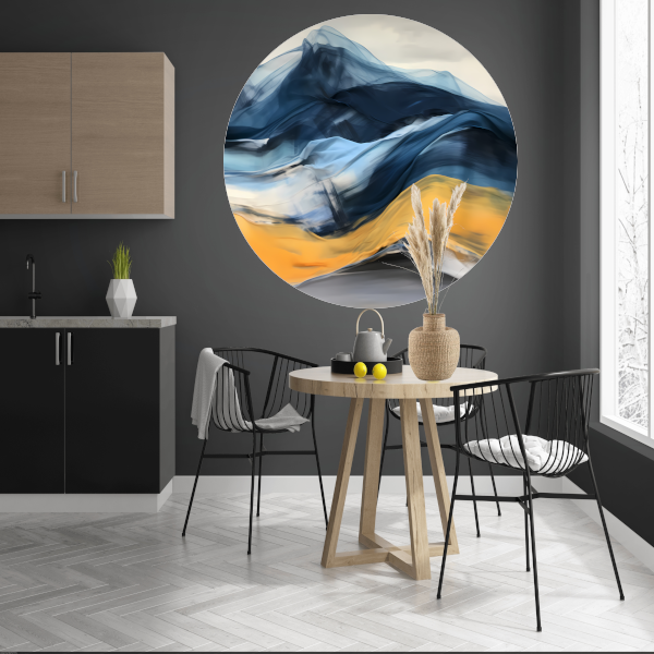 Een Zee van Blauw en Gouden Licht forex muurcirkel