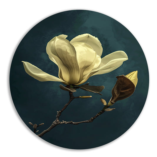 Prachtig realistisch schilderij van een bloem forex muurcirkel