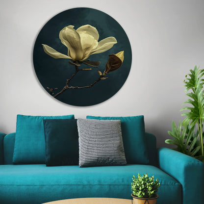 Prachtig realistisch schilderij van een bloem forex muurcirkel