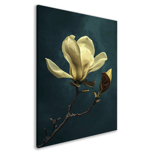 Prachtig realistisch schilderij van een bloem canvas