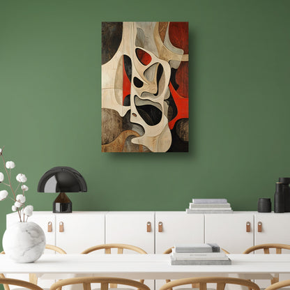 Dynamisch abstract kunstwerk met levendige kleuren acrylglas