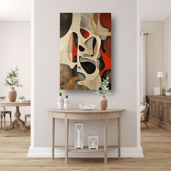Dynamisch abstract kunstwerk met levendige kleuren acrylglas