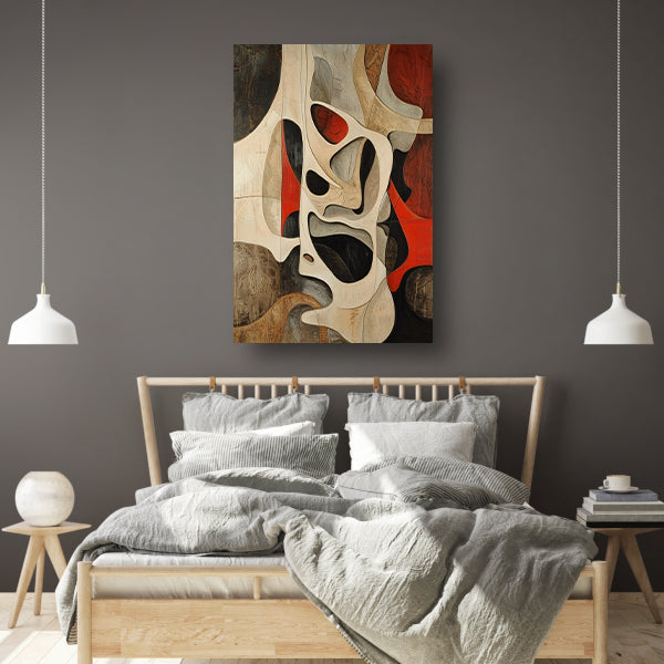Dynamisch abstract kunstwerk met levendige kleuren poster