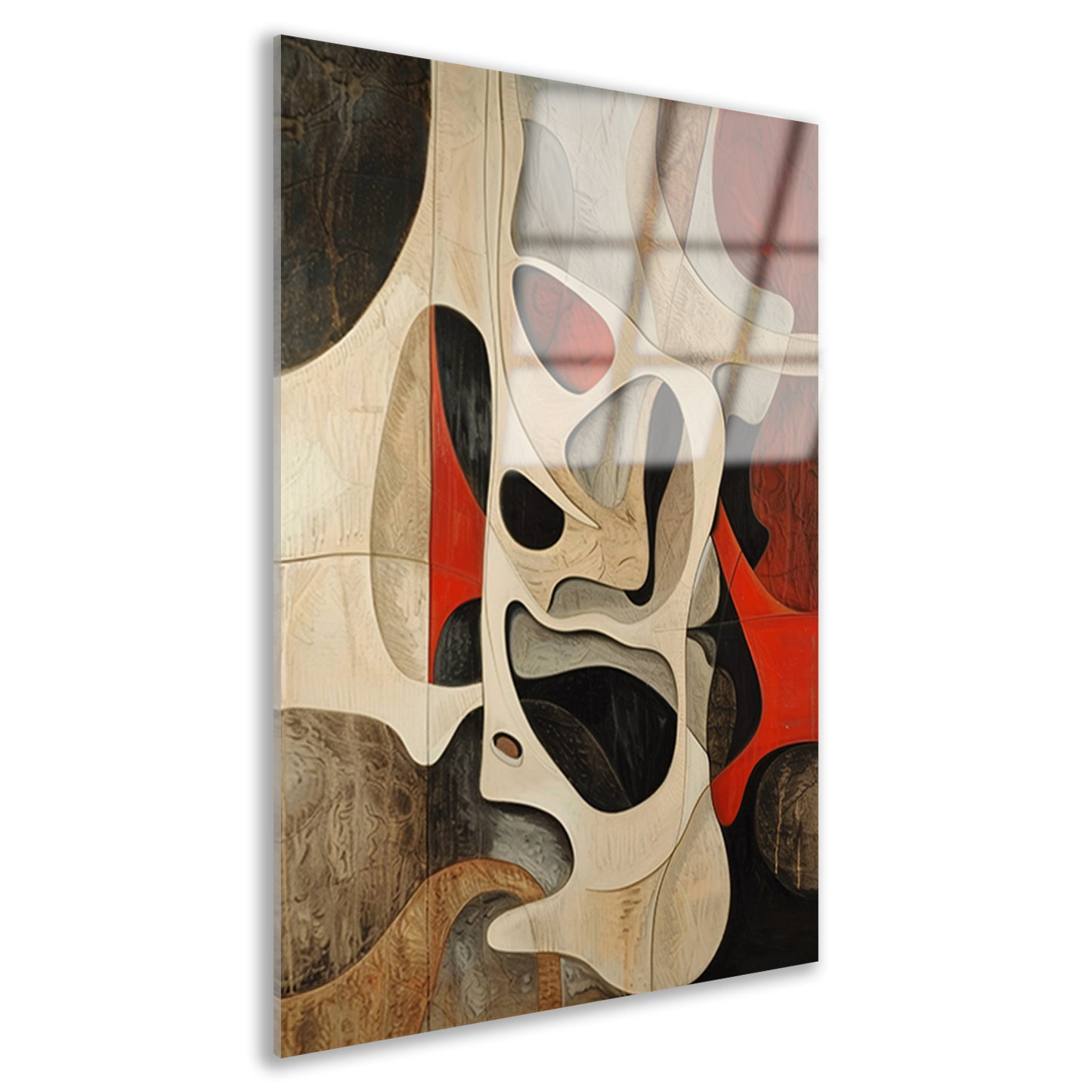 Dynamisch abstract kunstwerk met levendige kleuren acrylglas