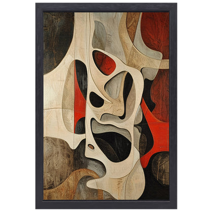 Dynamisch abstract kunstwerk met levendige kleuren canvas met baklijst