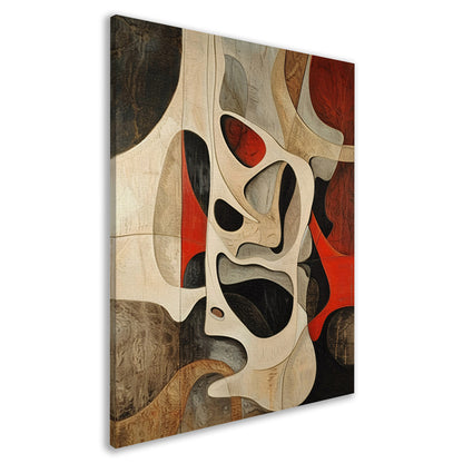 Dynamisch abstract kunstwerk met levendige kleuren canvas
