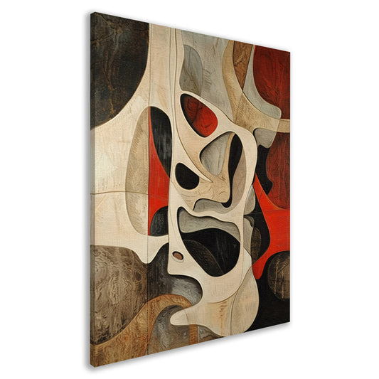 Dynamisch abstract kunstwerk met levendige kleuren canvas
