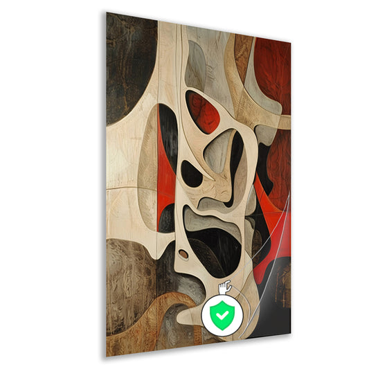 Dynamisch abstract kunstwerk met levendige kleuren poster
