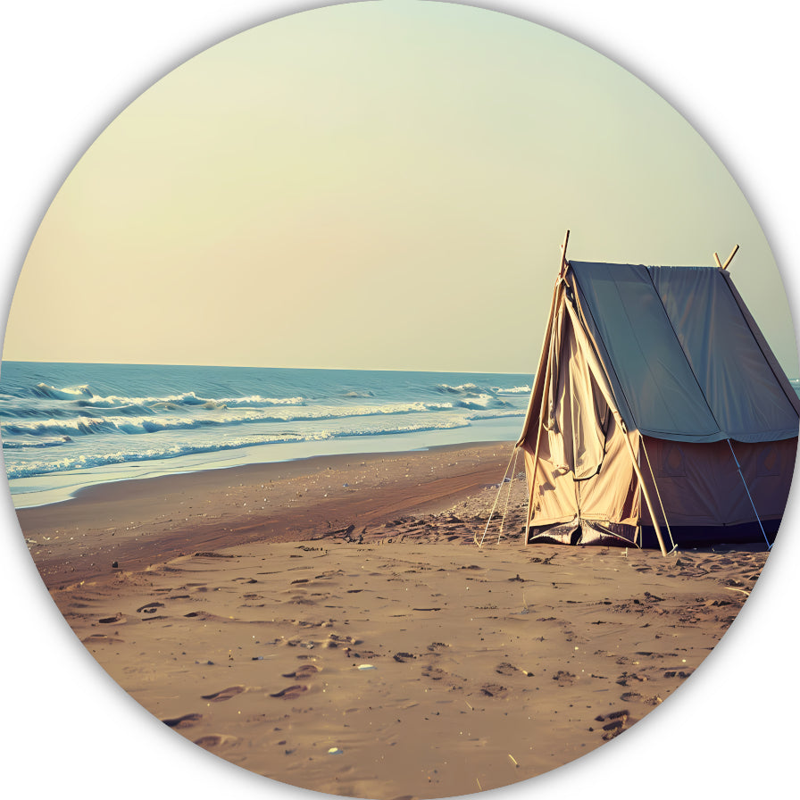 Strandtent op verlaten strand forex muurcirkel