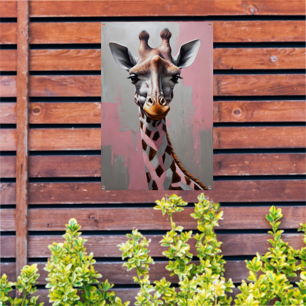 De Denkende Giraffe in Moderne Kunst tuinposter