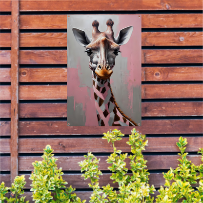 De Denkende Giraffe in Moderne Kunst tuinposter