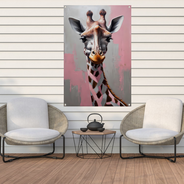 De Denkende Giraffe in Moderne Kunst tuinposter