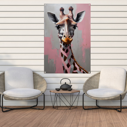 De Denkende Giraffe in Moderne Kunst tuinposter